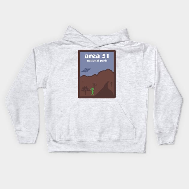 Area 51 National Park Kids Hoodie by Jcaldwell1